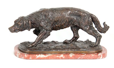 Lot 631 - A LATE 19th CENTURY PATINATED BRONZE SCULPTURE...