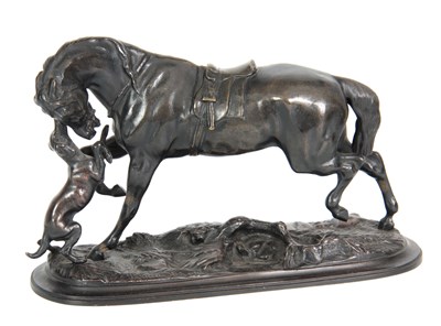 Lot 639 - PIERRE LENORDEZ. A LATE 19th CENTURY BRONZE...