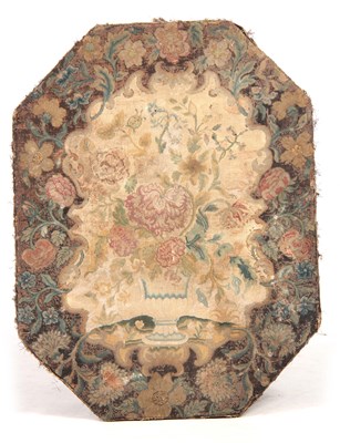 Lot 645 - AN 18TH CENTURY EMBROIDERED PANEL depicting...