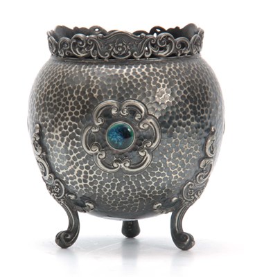 Lot 654 - AN EARLY 20TH CENTURY WHITE METAL VASE...