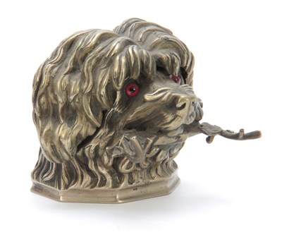 Lot 655 - A LATE 19th CENTURY CAST NICKLE NOVELTY...