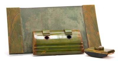 Lot 683 - A 20TH CENTURY ART DECO CARVACRAFT PHENOLIC...