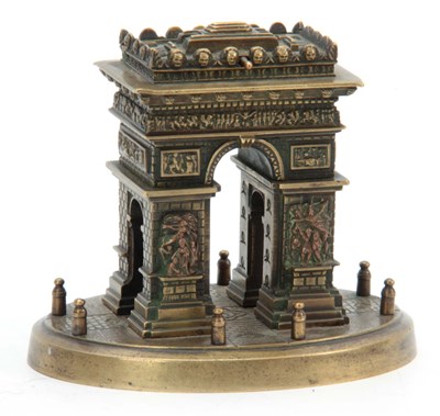 Lot 698 - A 19TH CENTURY CAST BRONZE SCULPTURE OF THE...