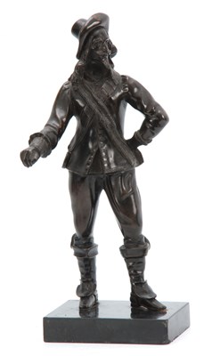 Lot 699 - A LATE 19th CENTURY PATINATED BRONZE FIGURE...