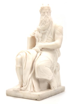 Lot 709 - AN EARLY 20TH CENTURY CARVED WHITE MARBLE...