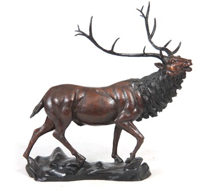 Lot 712 - A 20TH CENTURY BRONZE SCULPTURE OF AN IMPERIAL...