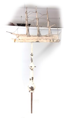 Lot 719 - AN EARLY 19TH CENTURY LEADWORK WEATHERVANE...