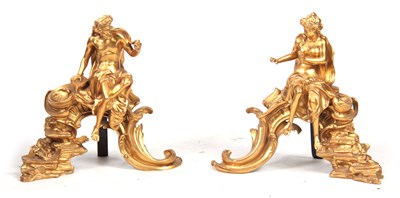 Lot 745 - A PAIR OF FRENCH 19th CENTURY ORMOLU FIGURAL...