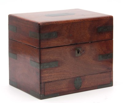 Lot 757 - AN EARLY 19th CENTURY BRASS BOUND MAHOGANY...