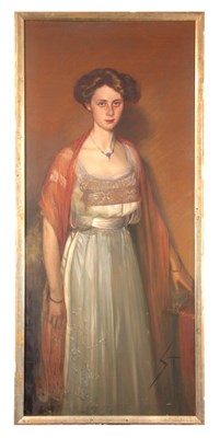Lot 789 - AN EARLY 20TH CENTURY OIL ON CANVAS STANDING...