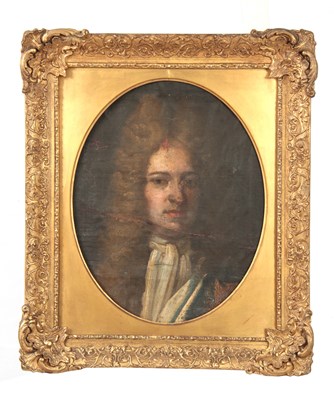 Lot 794 - AN 18TH CENTURY OIL ON CANVAS PORTRAIT OF A...
