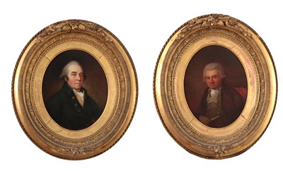 Lot 795 - A PAIR OF EARLY 19TH CENTURY OIL ON CANVAS OF...