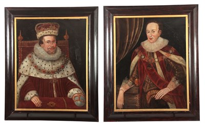 Lot 799 - A PAIR OF 17TH CENTURY OIL ON CANVAS PORTRAITS...