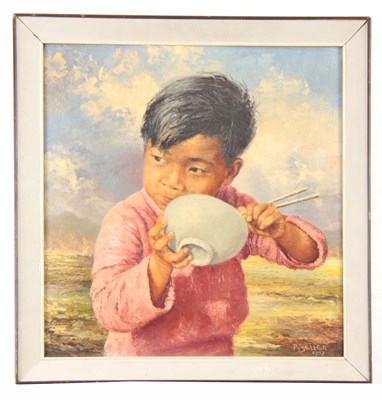 Lot 802 - R BELLER - ORIENTAL SCHOOL OIL ON CANVAS...