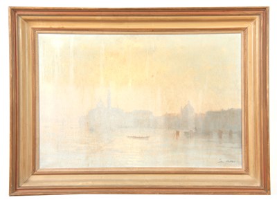 Lot 823 - JOHN MILLER OIL ON CANVAS Sun through Haze...