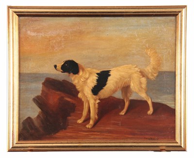 Lot 833 - FILLIPO BRUZZI - OIL ON CANVAS portrait of a...
