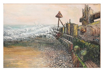 Lot 838 - ROBERT WILLIAM HILL (1932-1990) LARGE OIL ON...