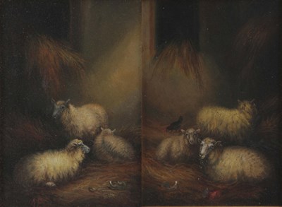 Lot 843 - A PAIR OF 19TH CENTURY OIL ON PANELS depicting...