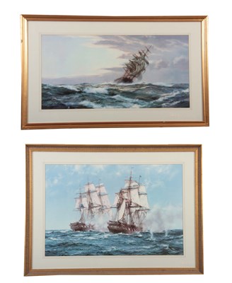 Lot 860 - MONTAGUE DAWSON. Two large coloured MARINE...
