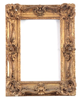 Lot 864 - A 19th CENTURY GILT SWEPT FRAME aperture...