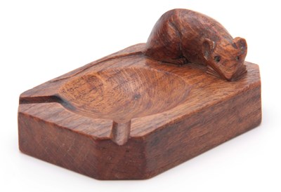 Lot 879 - A ROBERT MOUSEMAN THOMPSON OAK ASHTRAY of...