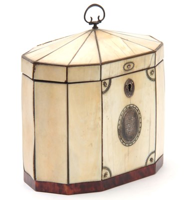 Lot 897 - AN EARLY 19TH CENTURY INLAID SILVER IVORY AND...