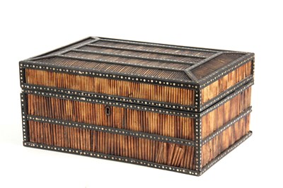 Lot 906 - A 19TH CENTURY ANGLO-INDIAN PORCUPINE QUILS...