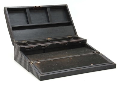 Lot 908 - A MID 19th CENTURY ANGLO-INDIAN EBONY WRITING...