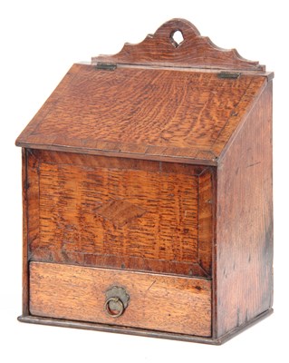 Lot 918 - AN 18TH CENTURY WALNUT CROSS-BANDED OAK CANDLE...