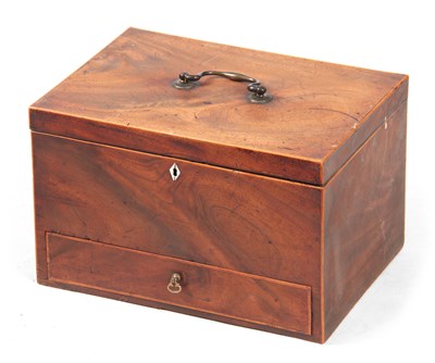 Lot 919 - A GEORGE III FLAMED MAHOGANY BOX-WOOD STRUNG...