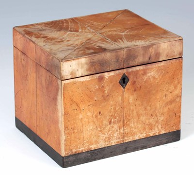 Lot 925 - A GEORGE III RECTANGULAR PEARWOOD AND EBONY...