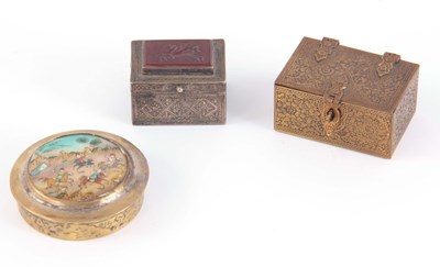 Lot 943 - A COLLECTION OF THREE SMALL PERSIAN BOXES, a...