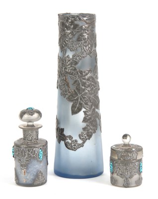 Lot 954 - A 20TH CENTURY SUITE OF ARTS AND CRAFTS PEWTER...