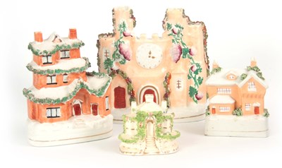 Lot 99 - A SELECTION OF FOUR 19TH CENTURY STAFFORDSHIRE...
