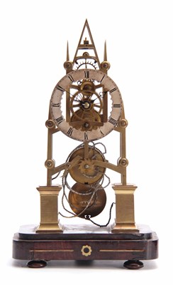 Lot 993 - A MID 19th CENTURY ENGLISH SKELETON CLOCK...