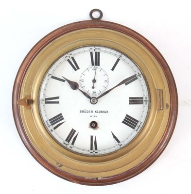 Lot 997 - AN EARLY 20TH BRASS SHIPS CLOCK with 5.5"...