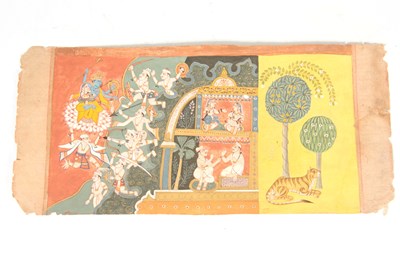 Lot 178 - 19TH CENTURY WATERCOLOUR - UDAIPUR SCHOOL...