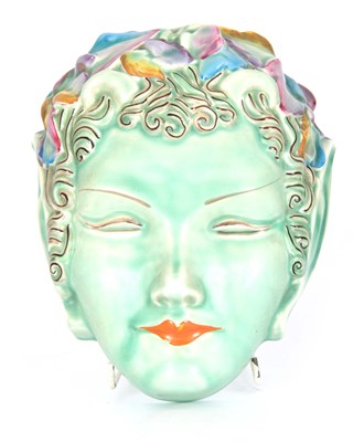Lot 24 - A 20TH CENTURY CLARICE CLIFF HANGING WALL MASK...