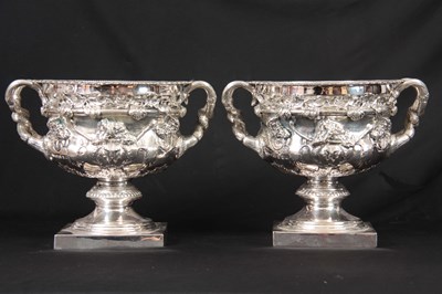 Lot 247 - A FINE PAIR OF ELIZABETH II SILVER WARWICK...