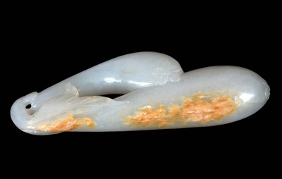 Lot 118 - A CHINESE WHITE JADE CARVED SCULPTURE modelled...