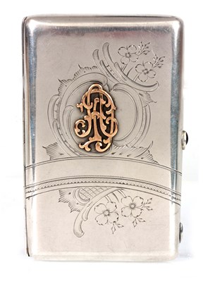 Lot 281 - A LATE 19TH CENTURY RUSSIAN SILVER CIGAR BOX...