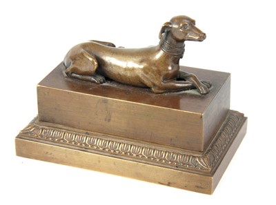 Lot 693 - A LATE 19TH CENTURY BRONZE INKWELL