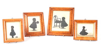 Lot 578 - A SELECTION OF FOUR 19TH CENTURY SILHOUETTES...