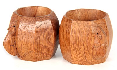 Lot 882 - A PAIR OF ROBERT "MOUSEMAN" THOMPSON OAK...