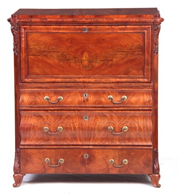 Lot 518 - A 19TH CENTURY FRENCH BIEDERMEIER STYLE FLAME...