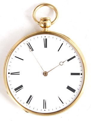 Lot 258 - AN EARLY 19th CENTURY 18ct GOLD OPEN FACE...