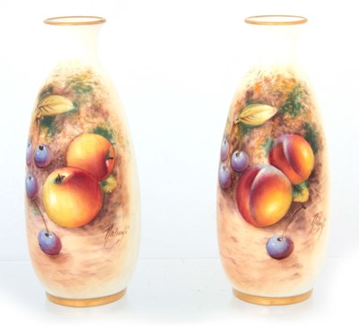Lot 30 - ROBERTS. A PAIR OF ROYAL WORCESTER BLACK MARK...