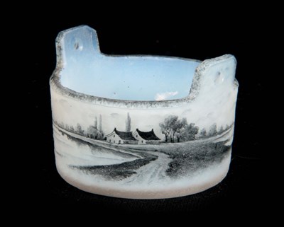 Lot 32 - DAUM, NANCY. A MINIATURE GLASS SALT PAIL very...