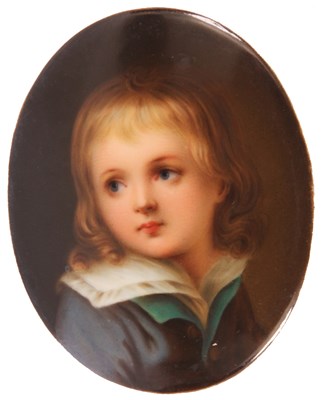 Lot 60 - A late 19th Century Continental hand painted...
