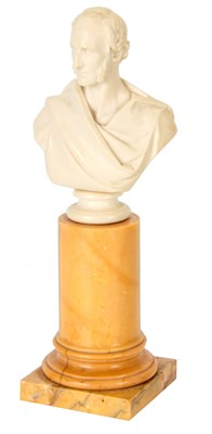 Lot 440 - A FINE 19TH CENTURY IVORY BUST MODEL OF LORD...